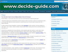 Tablet Screenshot of decide-guide.com